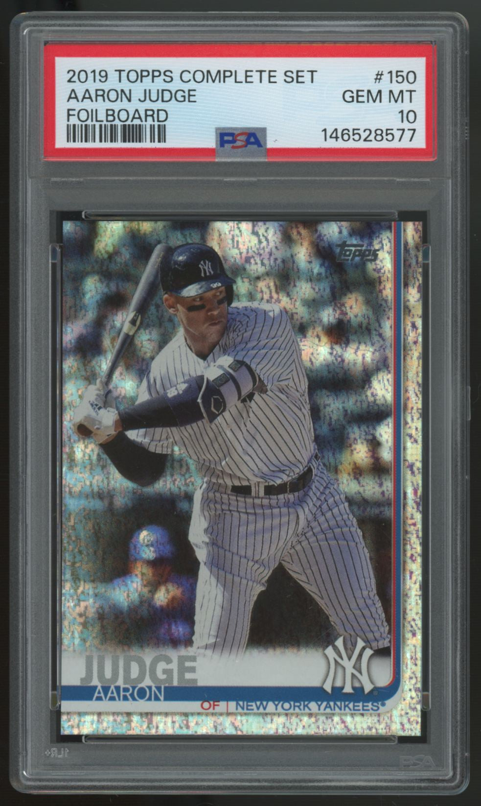 2019 Topps Baseball Factory Set Hobby Aaron Judge Foilboard /162 #150 PSA 10