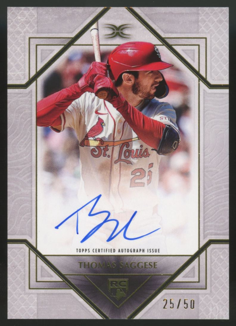 2025 Topps Definitive Collection Thomas Saggese RC Auto /50 #DRA-TS