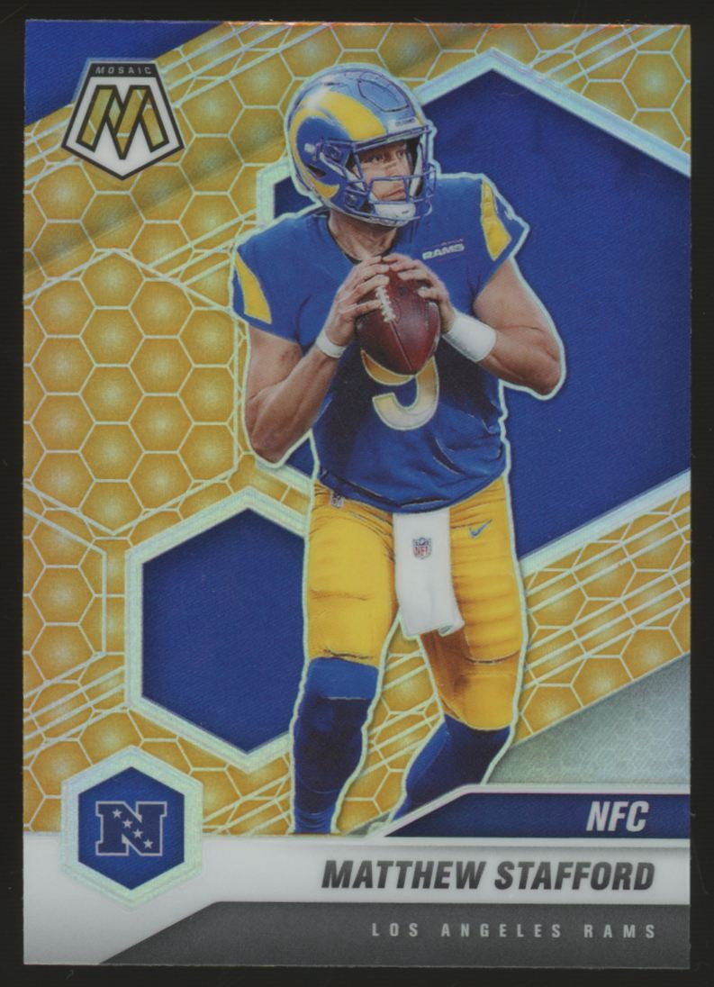 2021 Mosaic Matthew Stafford Honeycomb Prizm SSP #205
