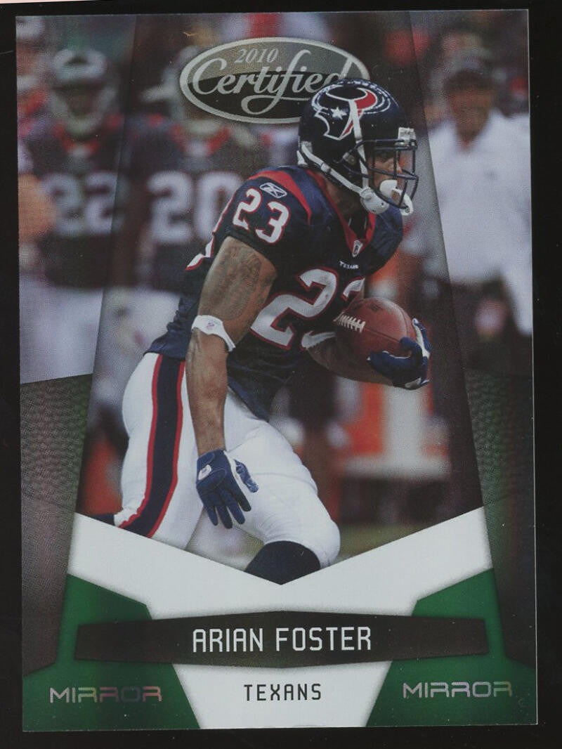 2010 Panini Certified Mirror Emerald #60 Arian Foster #1/5 Houston Texans
