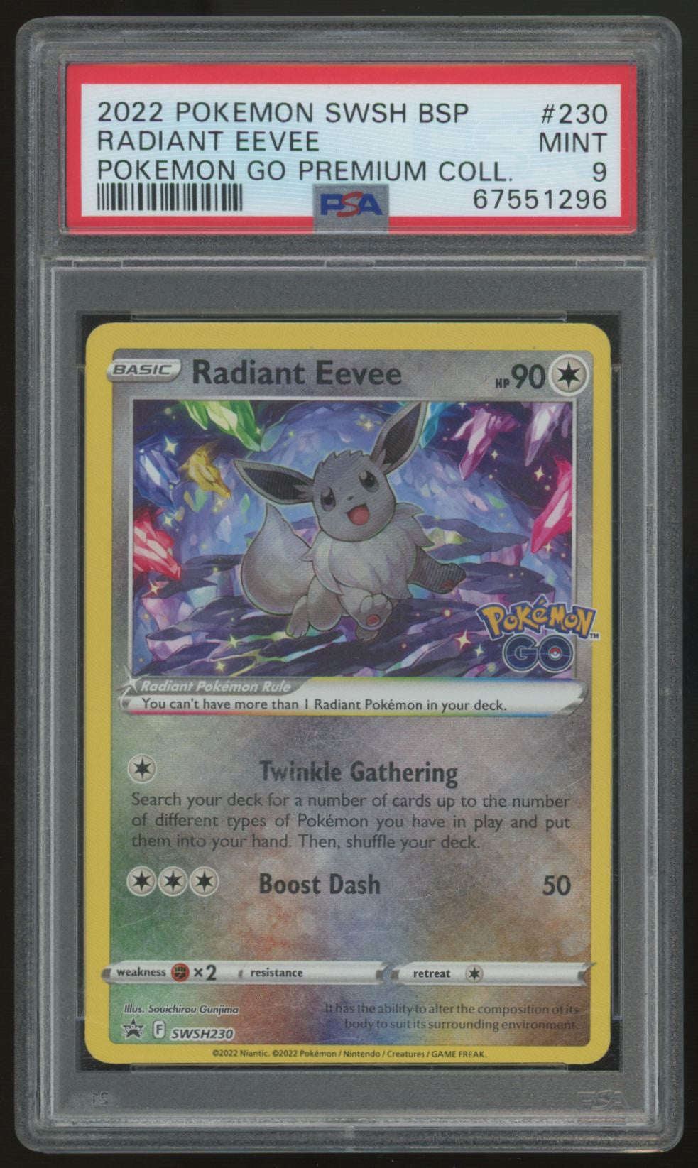 2022 Pokemon Eevee Go Premium Collection Promo #230 PSA 9