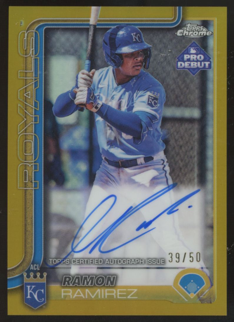 2025 Topps Chrome Pro Debut Ramon Ramirez Gold Refractor Auto /50 #PDC-73