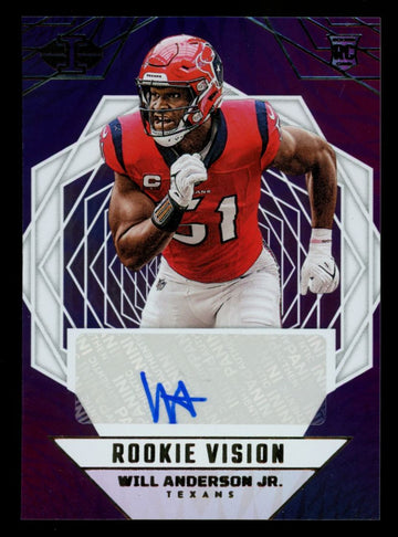 2023 Panini Illusions Will Anderson Jr RC Vision Auto /199 #RVS-WAJ