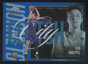 2025-26 Topps Chrome Update Kon Knueppel RC Blue Clutch City /150 #YQ-4
