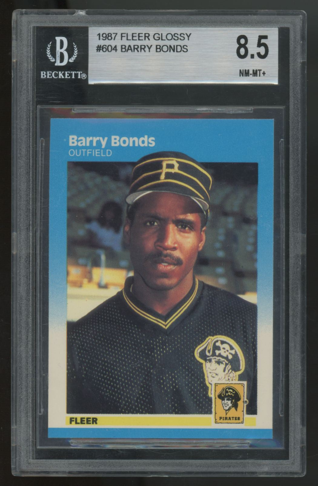 1987 Fleer Glossy Barry Bonds RC #604 BGS 8.5