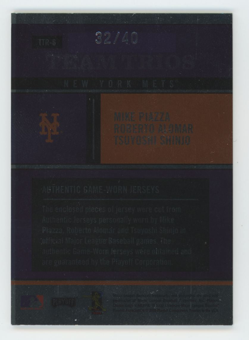 2003 Playoff Absolute Piazza/Alomar/Shinjo Team Trios Triple Patch /40 #TTR-6