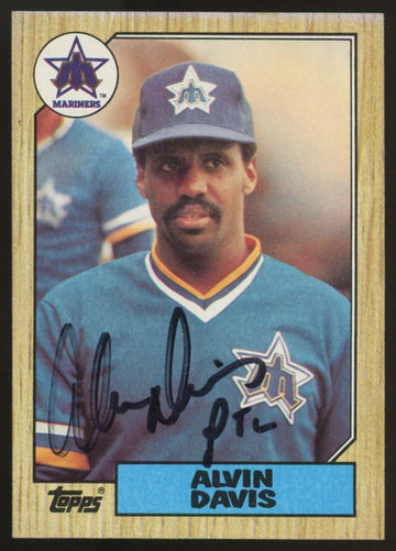 1987 Topps Alvin Davis #235 Signed Auto JSA