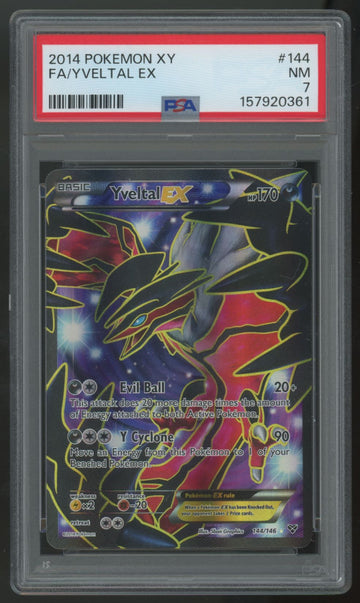 2014 Pokemon Yveltal EX XY Full Art #144 PSA 7