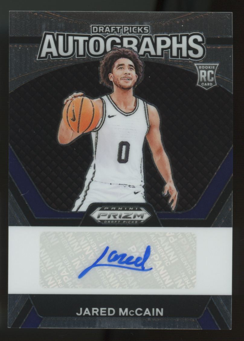 2024 Prizm Draft Basketball Jared McCain RC Draft Picks Auto #DPA-JMC