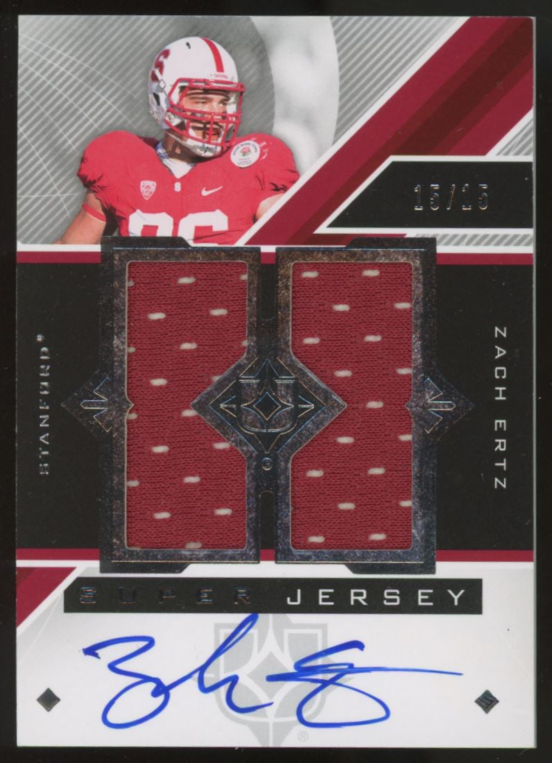 2013 Ultimate Collection Zach Ertz Super Jersey RC Patch Auto RPA /15 #USJ-ZE