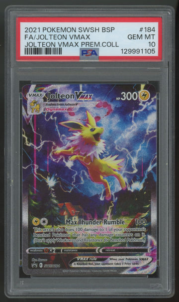 2021 Pokemon Jolteon VMax Premium Collection Promo #184 PSA 10 (B)