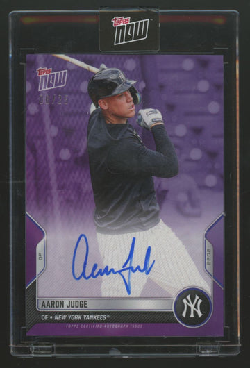 2022 Topps Now Road To Opening Day Aaron Judge Purple Auto /25 #OD-31C