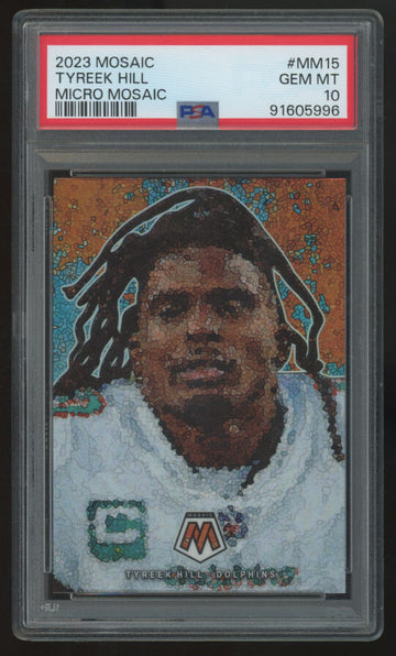 2023 Panini Mosaic Tyreek Hill Micro Mosaic SSP #MM-15 PSA 10