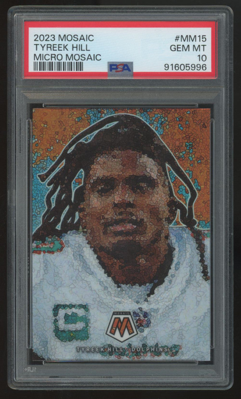 2023 Panini Mosaic Tyreek Hill Micro Mosaic SSP #MM-15 PSA 10