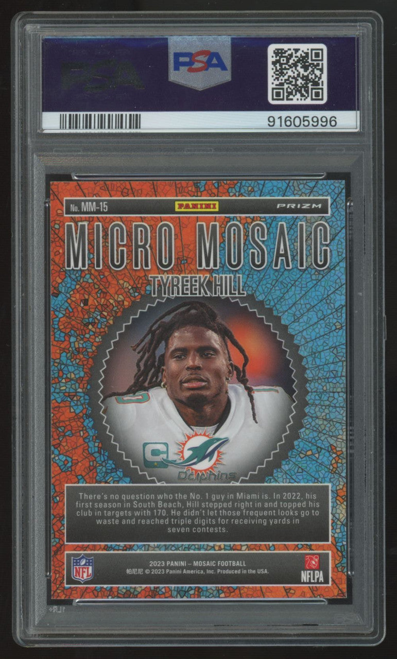 2023 Panini Mosaic Tyreek Hill Micro Mosaic SSP #MM-15 PSA 10
