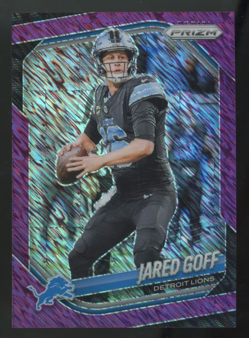 2025 Panini Prizm Jared Goff Purple Shimmer /15 #10