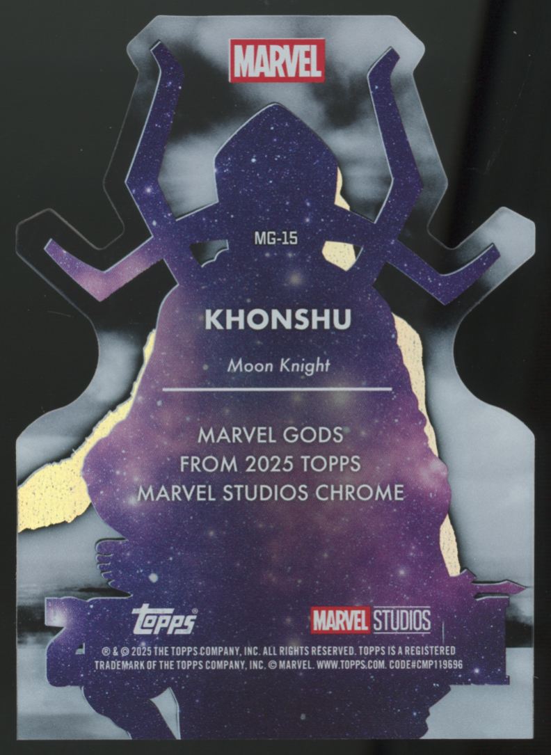 2025 Topps Chrome Marvel Studios Khonshu Marvel Gods SSP #MG-15