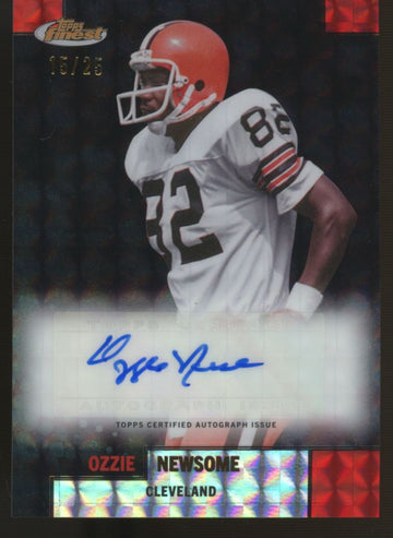 2024 Topps Chrome Ozzie Newsome Black Geometric Refractor Auto /25 #FBA-ON