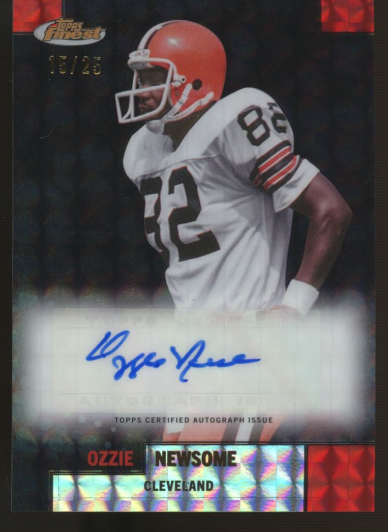 2024 Topps Chrome Ozzie Newsome Black Geometric Refractor Auto /25 #FBA-ON