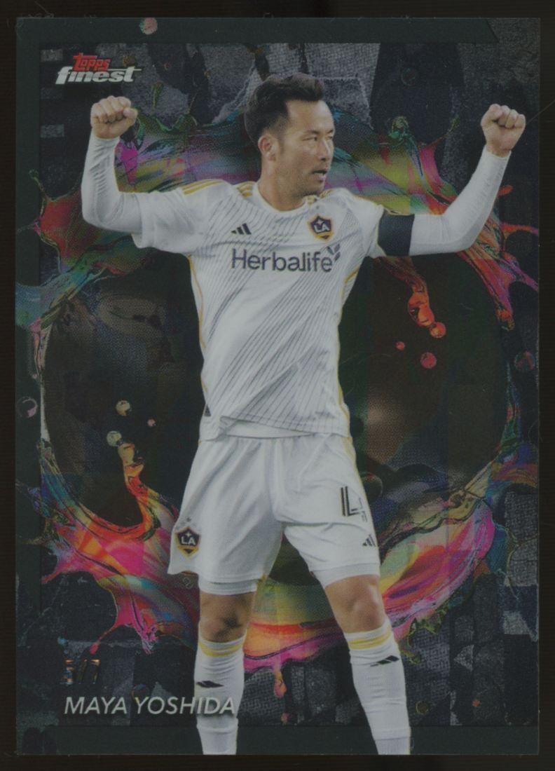 2024 Topps Finest MLS Maya Yoshida Black Refractor Rare /7 #264