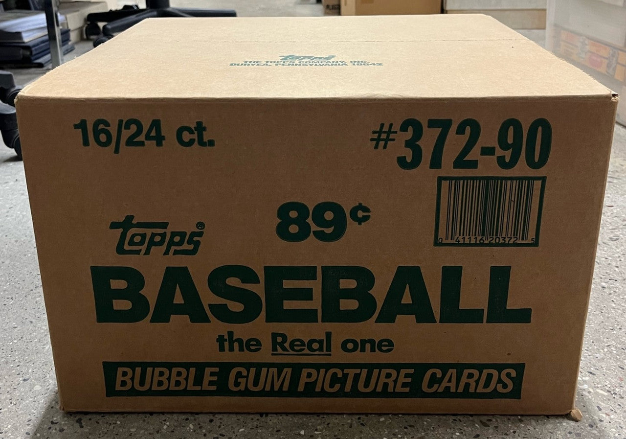 1990 Topps Baseball Cello Pack Factory Sealed Case (16 Boxes) 1st Print