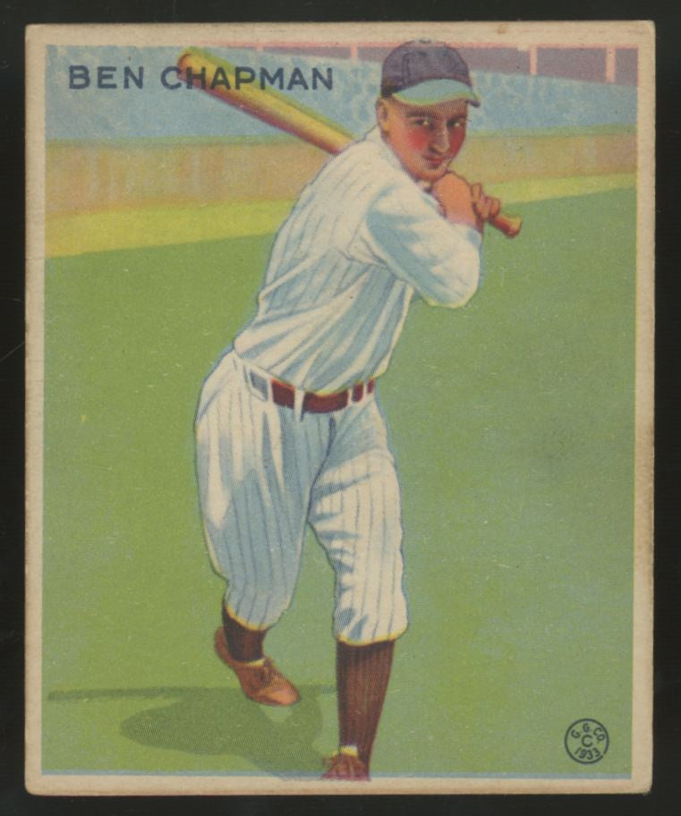 1933 Goudey Ben Chapman #191 VG/EX Centered
