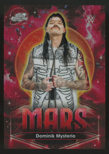 2026 Topps Chrome Cosmic WWE Dominik Mysterio Planetary Pursuit Mars SSP #PPMR-5