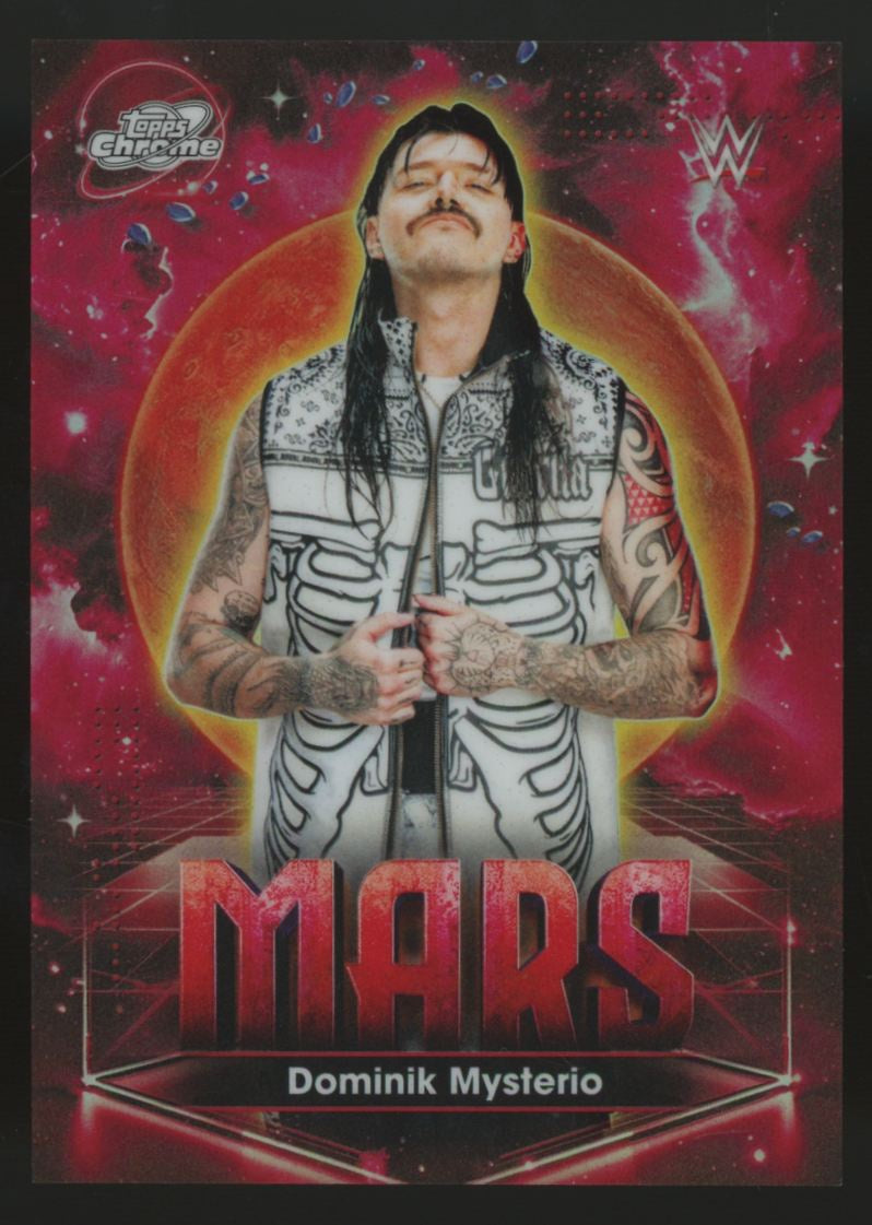 2026 Topps Chrome Cosmic WWE Dominik Mysterio Planetary Pursuit Mars SSP #PPMR-5