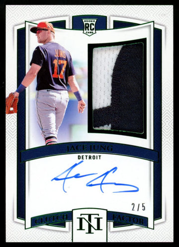 2025 National Treasures Jace Jung RC Emerald Clutch Factor Patch Auto RPA /5