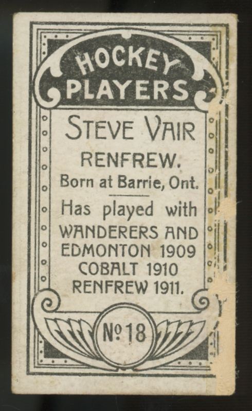 1911-12 C55 Imperial Steve Vair #18 Poor (Paper Loss)