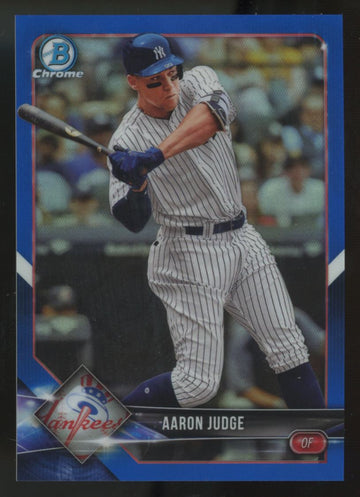 2018 Bowman Chrome Aaron Judge Blue Refractor /150 #100