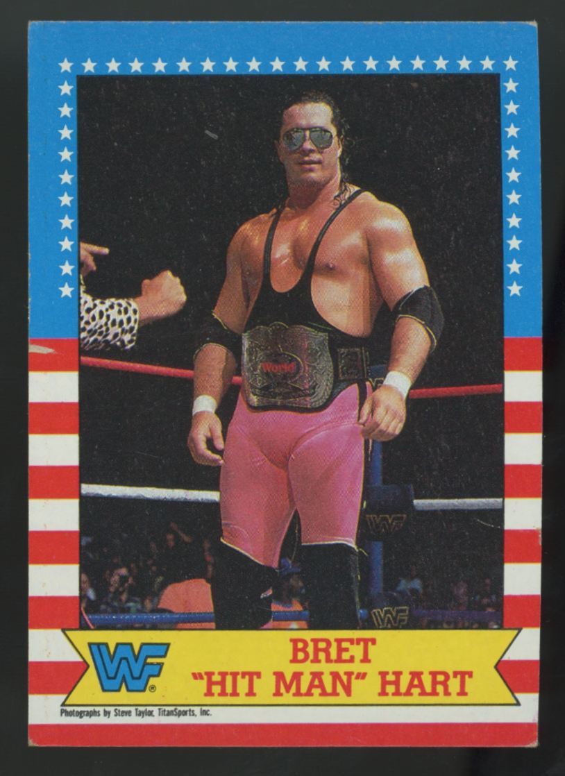 1987 Topps Bret "Hit Man" Hart RC #1 EX