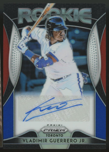 2019 Prizm Vladimir Guerrero Jr. RC Auto Red White & Blue Prizm /50 #RA-VG