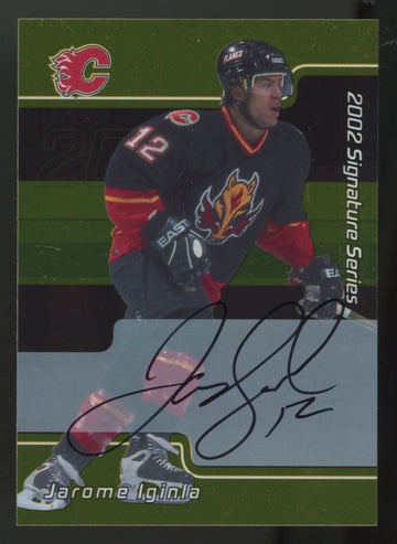 2001-02 In The Game Be A Player Jarome Iginla Gold Auto #005