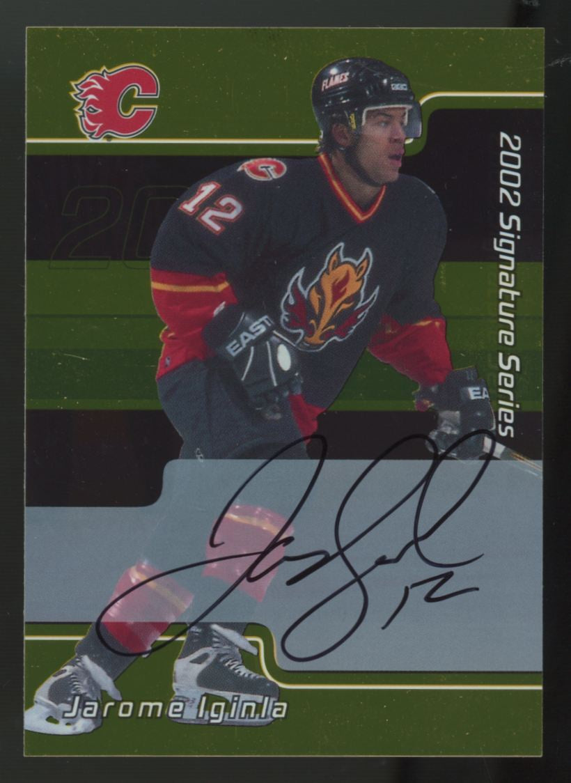 2001-02 In The Game Be A Player Jarome Iginla Gold Auto #005