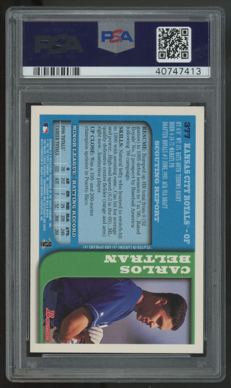 1997 Bowman Carlos Beltran RC #377 PSA 9