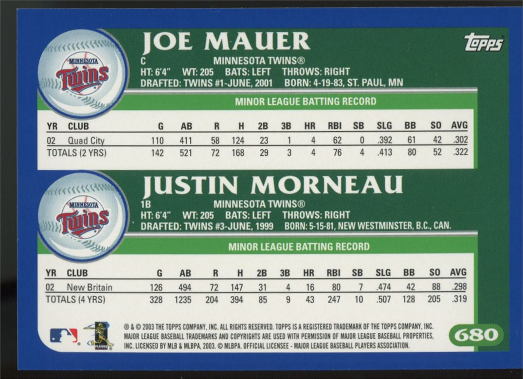 2003 Topps Baseball Complete Set (721) Ichiro Mauer RC