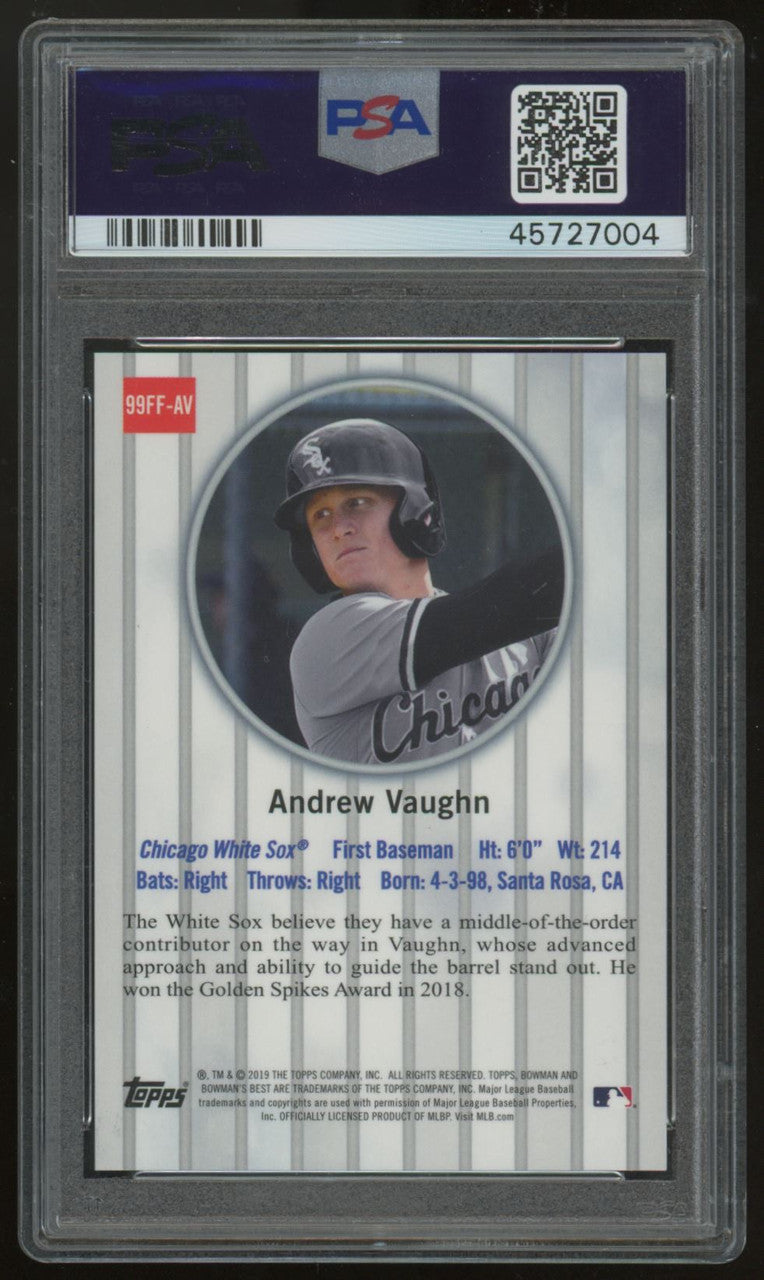 2019 Bowman's Best Andrew Vaughn Franchise Favorites Gold /50 #99FF-AV PSA 9