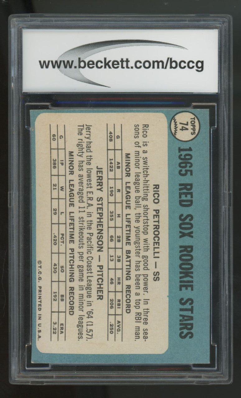 1965 Topps Petrocelli/Stephenson RC Rookie Stars #74 BCCG 8
