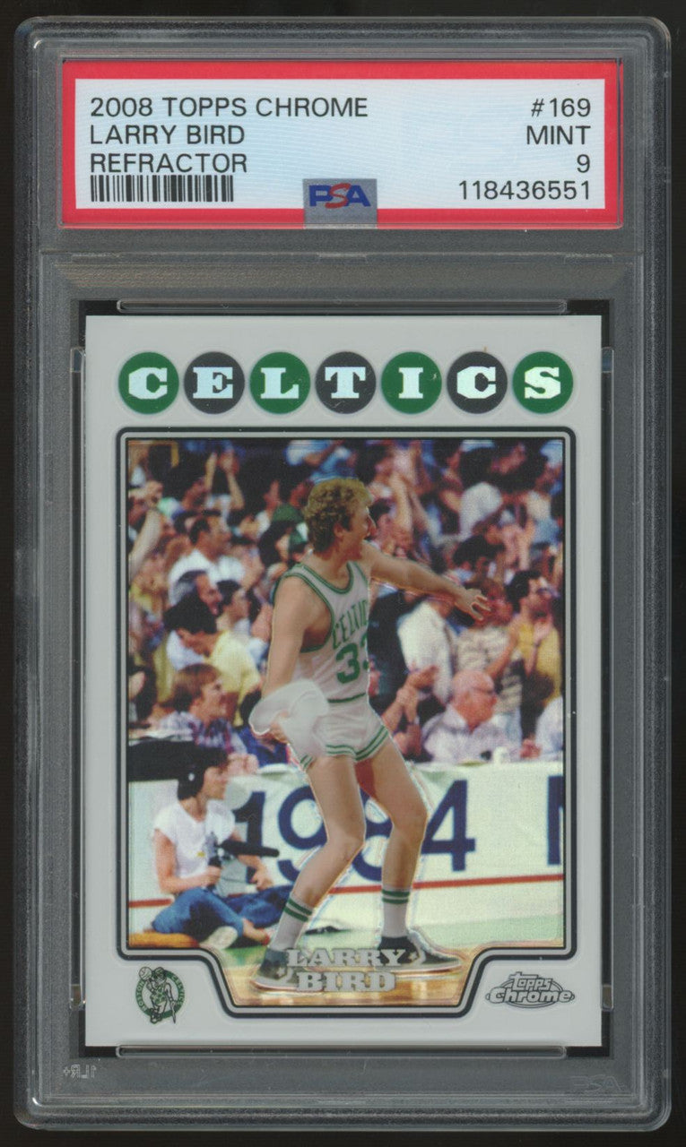 2008-09 Topps Chrome Larry Bird Refractor #169 PSA 9