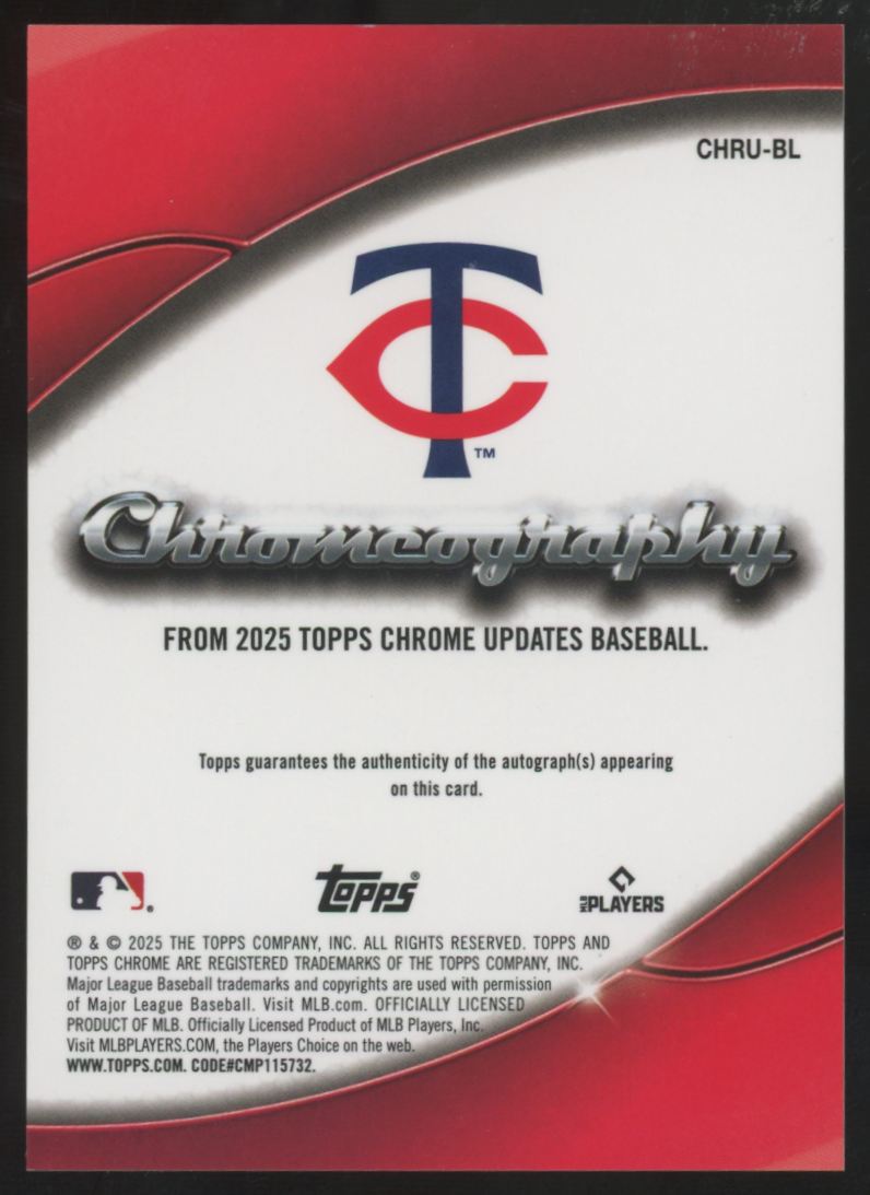 2025 Topps Chrome Update Brooks Lee RC Chromography Auto #CHRU-BL
