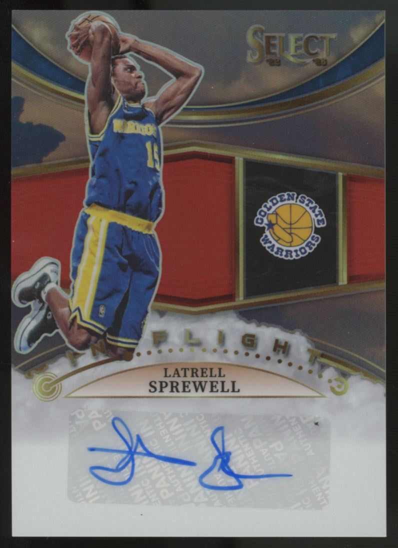 2022-23 Panini Select Latrell Sprewell In-Flight Auto /99 IFS-LSW