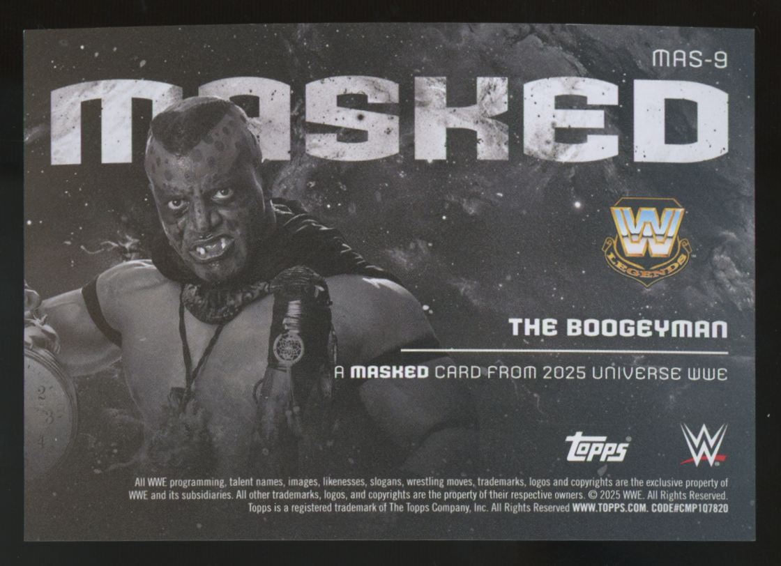 2025 Topps WWE Universe The Boogeyman Masked SSP #MAS-9