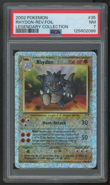 2002 Pokemon Rhydon Legendary Collection Reverse Holo #35 PSA 7