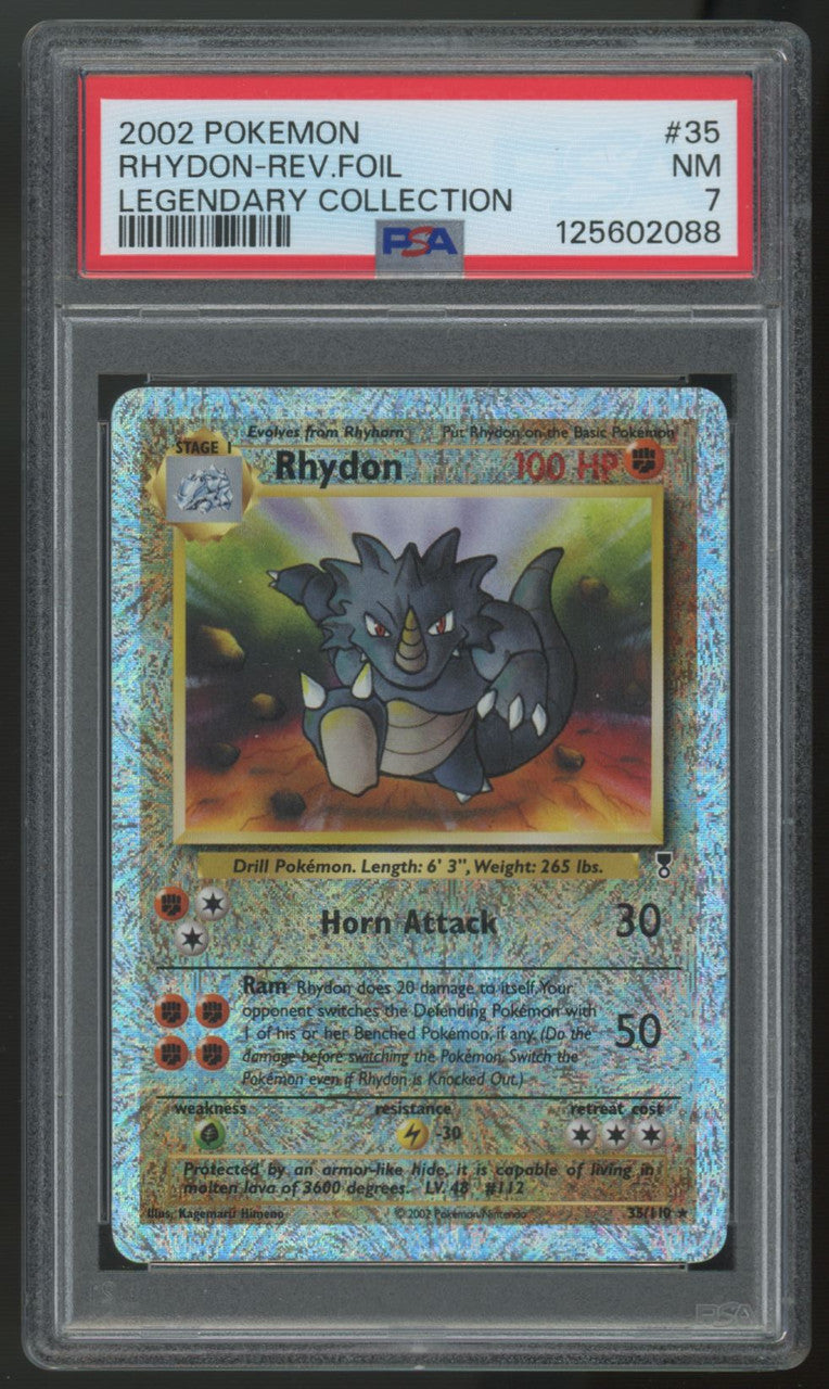 2002 Pokemon Rhydon Legendary Collection Reverse Holo #35 PSA 7