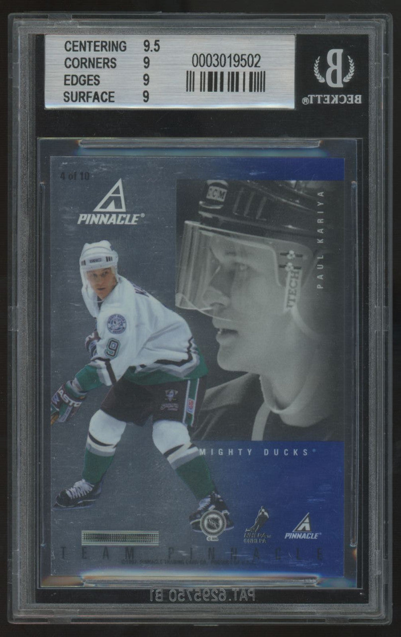 1997-98 Pinnacle Wayne Gretzky/Paul Kariya Team Pinnacle #4 BGS 9
