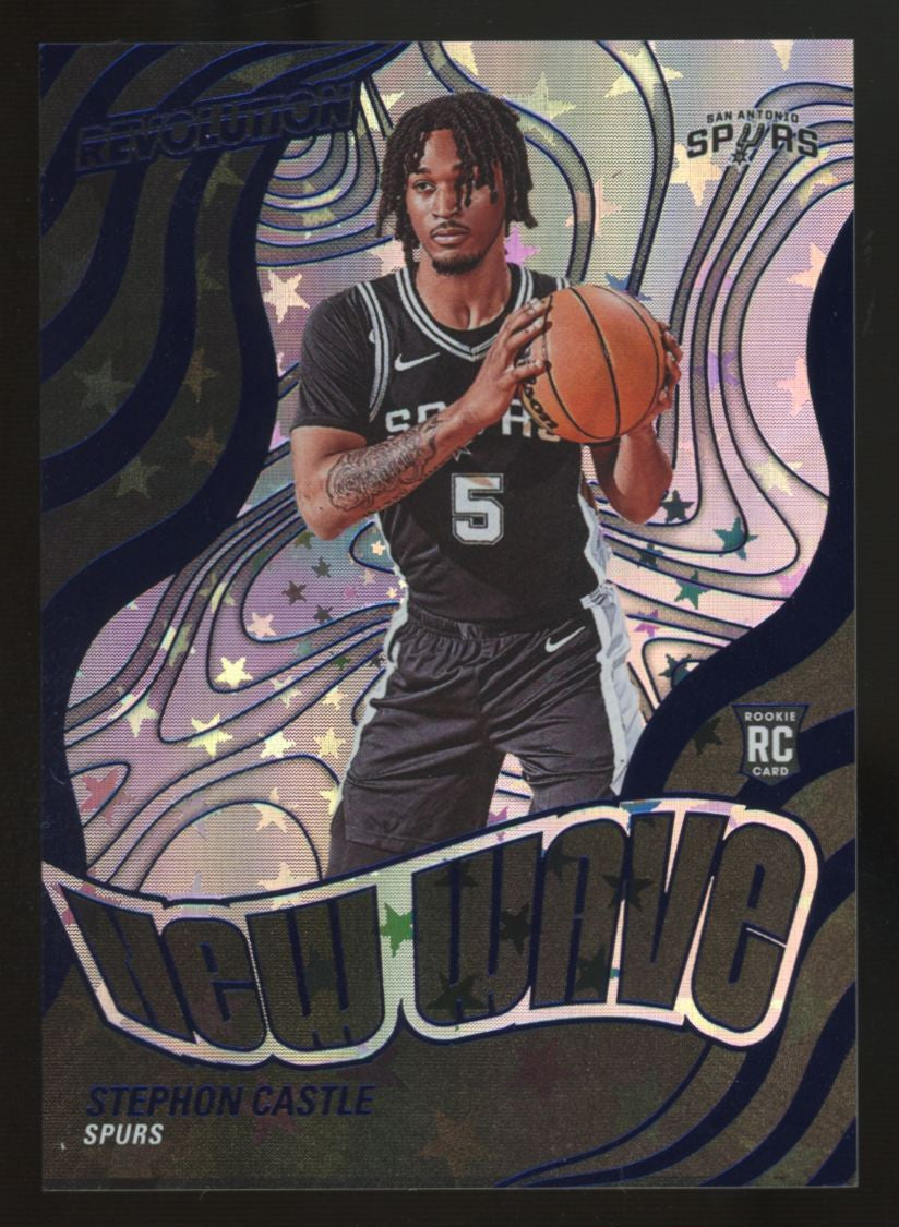 2024-25 Panini Revolution Stephon Castle RC New Wave Blue Astro /99 #18