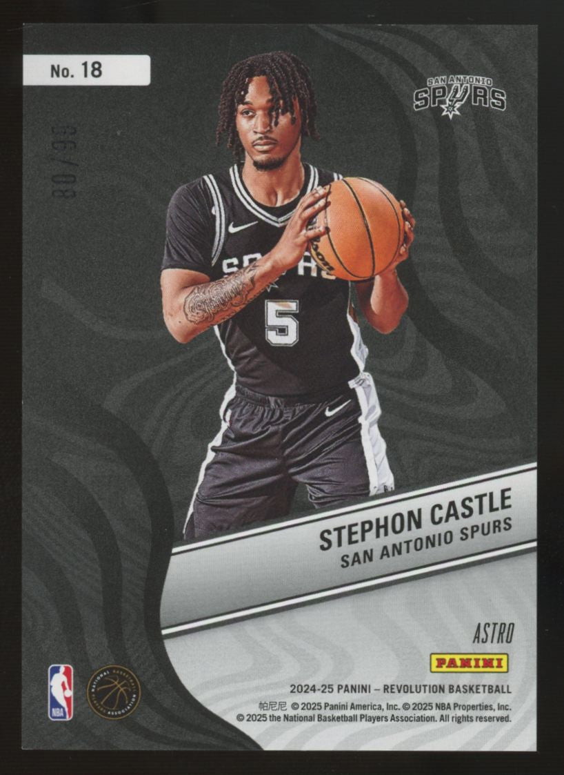 2024-25 Panini Revolution Stephon Castle RC New Wave Blue Astro /99 #18