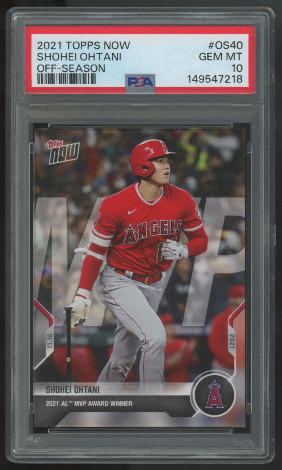 2021 Topps Now Shohei Ohtani Off-Season #OS-40 PSA 10 *218