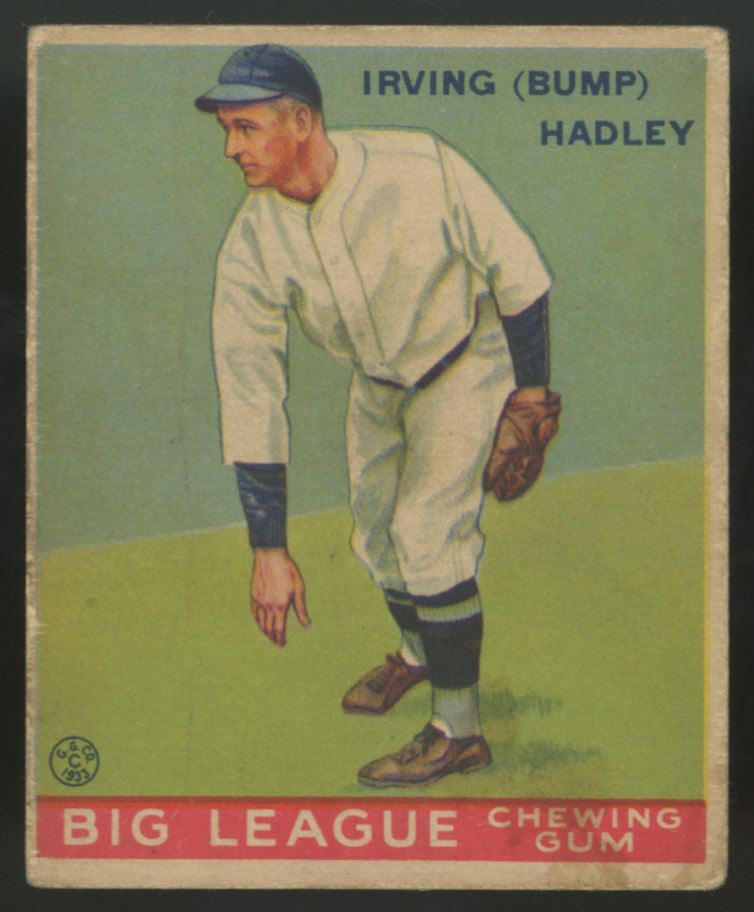 1933 Goudey Irving "Bump" Hadley #140 G/VG